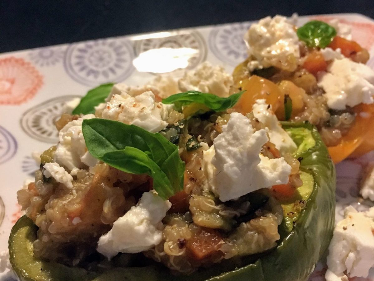 Poivrons farcis quinoa et&nbsp;légumes