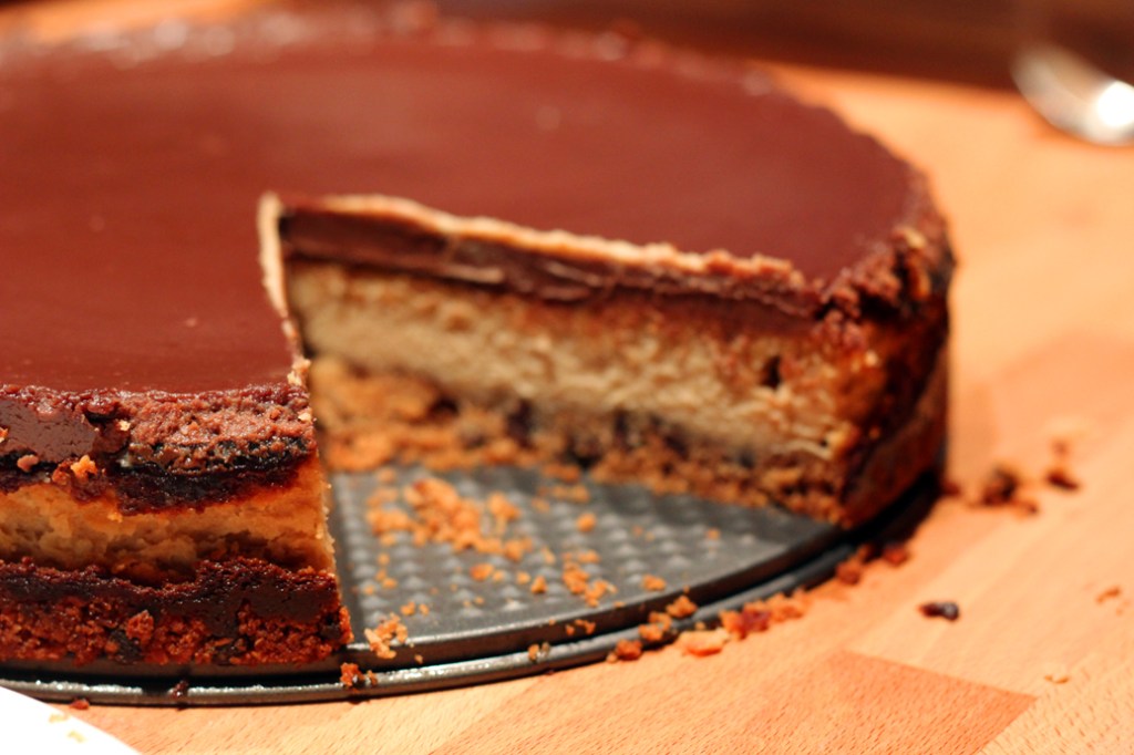 Cheesecake beurre de cacahuètes et chocolat au&nbsp;lait