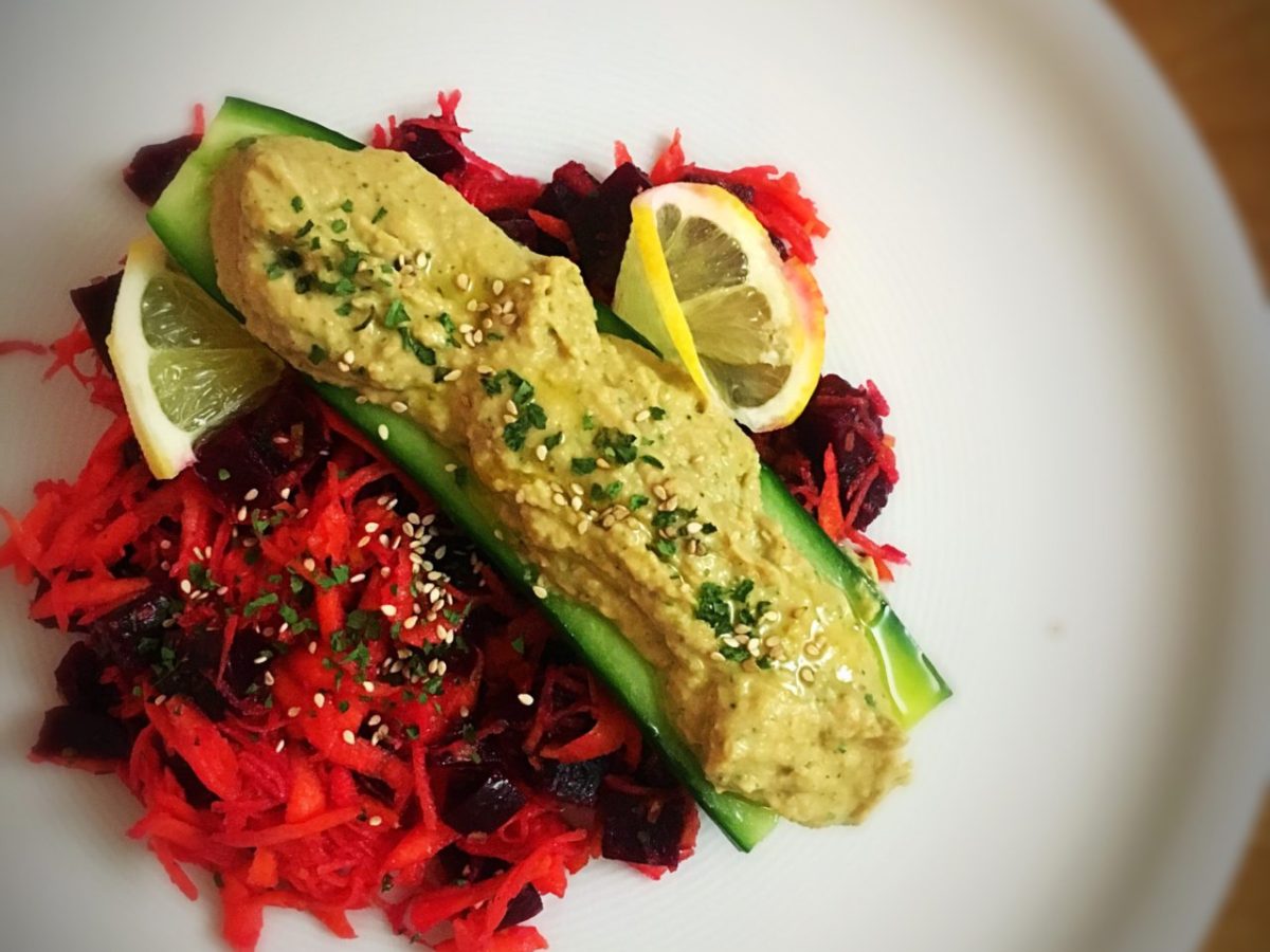 Salade carottes/betterave et concombre&nbsp;farci