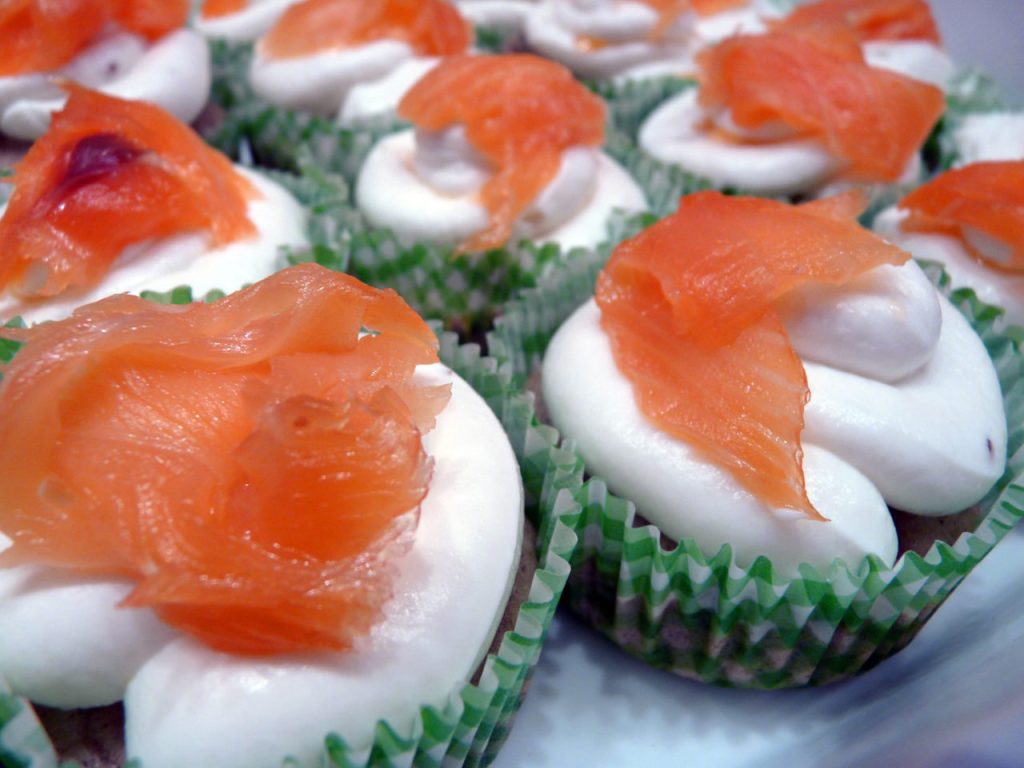Cupcake fromage frais et saumon&nbsp;fumé