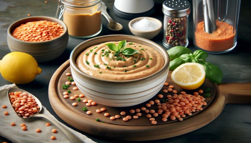 Crème de lentilles corail et&nbsp;cacahuètes