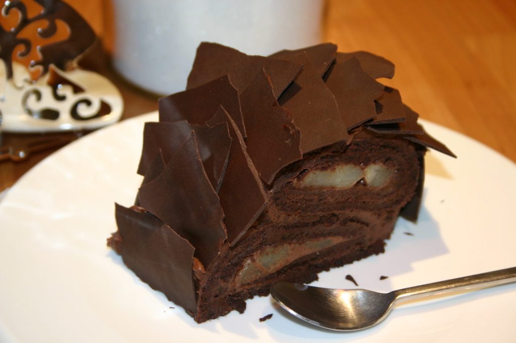 Bûche chocolat/poires