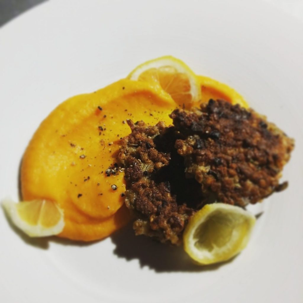 Palets de sarrasin & purée de&nbsp;carottes